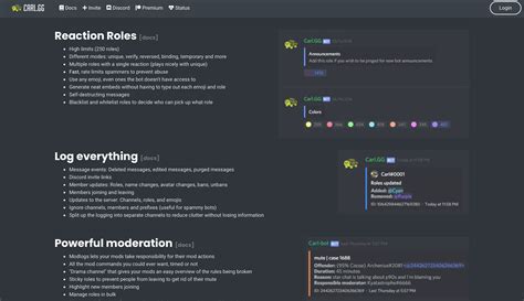 carl bot|list of carl bot commands.